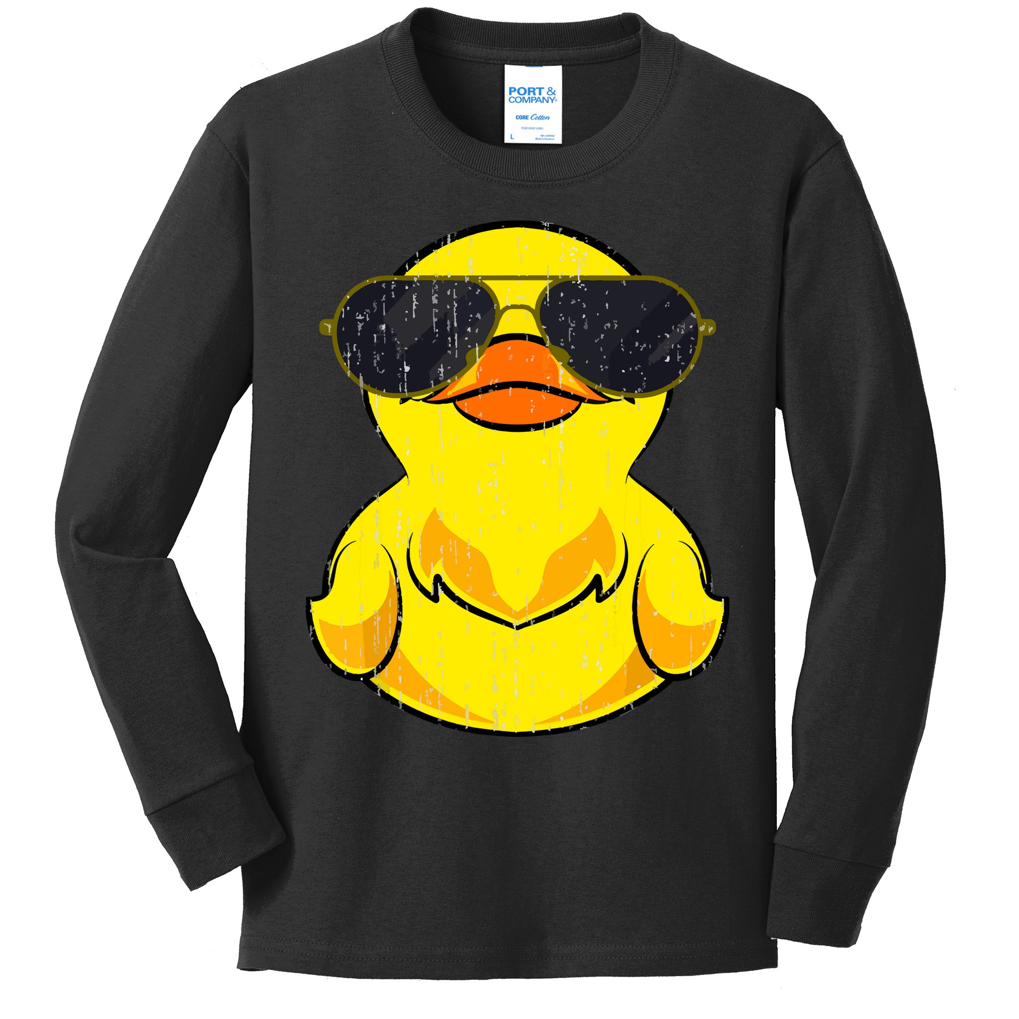 Cool Duckie Sunglasses Duckling Funny Ducky Rubber Duck Kids Long Sleeve Shirt