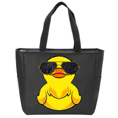 Cool Duckie Sunglasses Duckling Funny Ducky Rubber Duck Zip Tote Bag