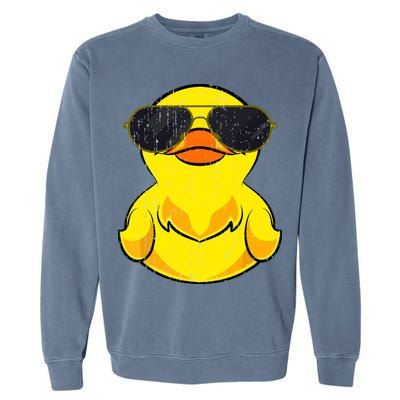 Cool Duckie Sunglasses Duckling Funny Ducky Rubber Duck Garment-Dyed Sweatshirt