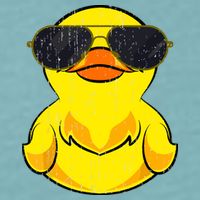 Cool Duckie Sunglasses Duckling Funny Ducky Rubber Duck Sueded Cloud Jersey T-Shirt