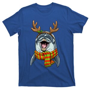 Christmas Dolphin Santa Clause Reindeer Xmas Dolphin Lover Cute Gift T-Shirt