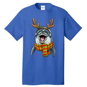 Christmas Dolphin Santa Clause Reindeer Xmas Dolphin Lover Cute Gift Tall T-Shirt