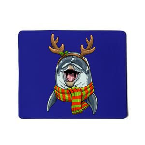 Christmas Dolphin Santa Clause Reindeer Xmas Dolphin Lover Cute Gift Mousepad