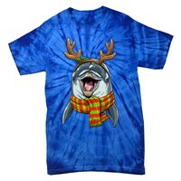 Christmas Dolphin Santa Clause Reindeer Xmas Dolphin Lover Cute Gift Tie-Dye T-Shirt