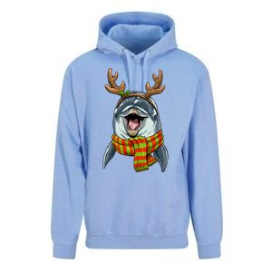 Christmas Dolphin Santa Clause Reindeer Xmas Dolphin Lover Cute Gift Unisex Surf Hoodie