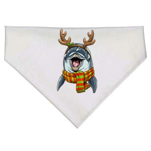 Christmas Dolphin Santa Clause Reindeer Xmas Dolphin Lover Cute Gift USA-Made Doggie Bandana