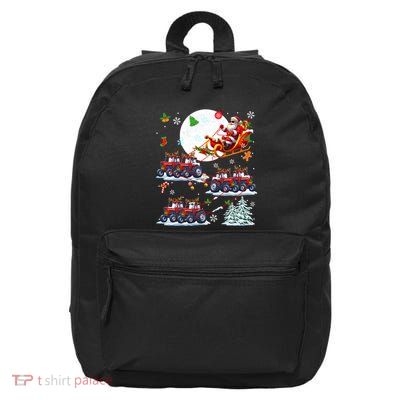 Christmas Driver Santa Sunglasses Sleigh Reindeer Tractors 16 in Basic Backpack