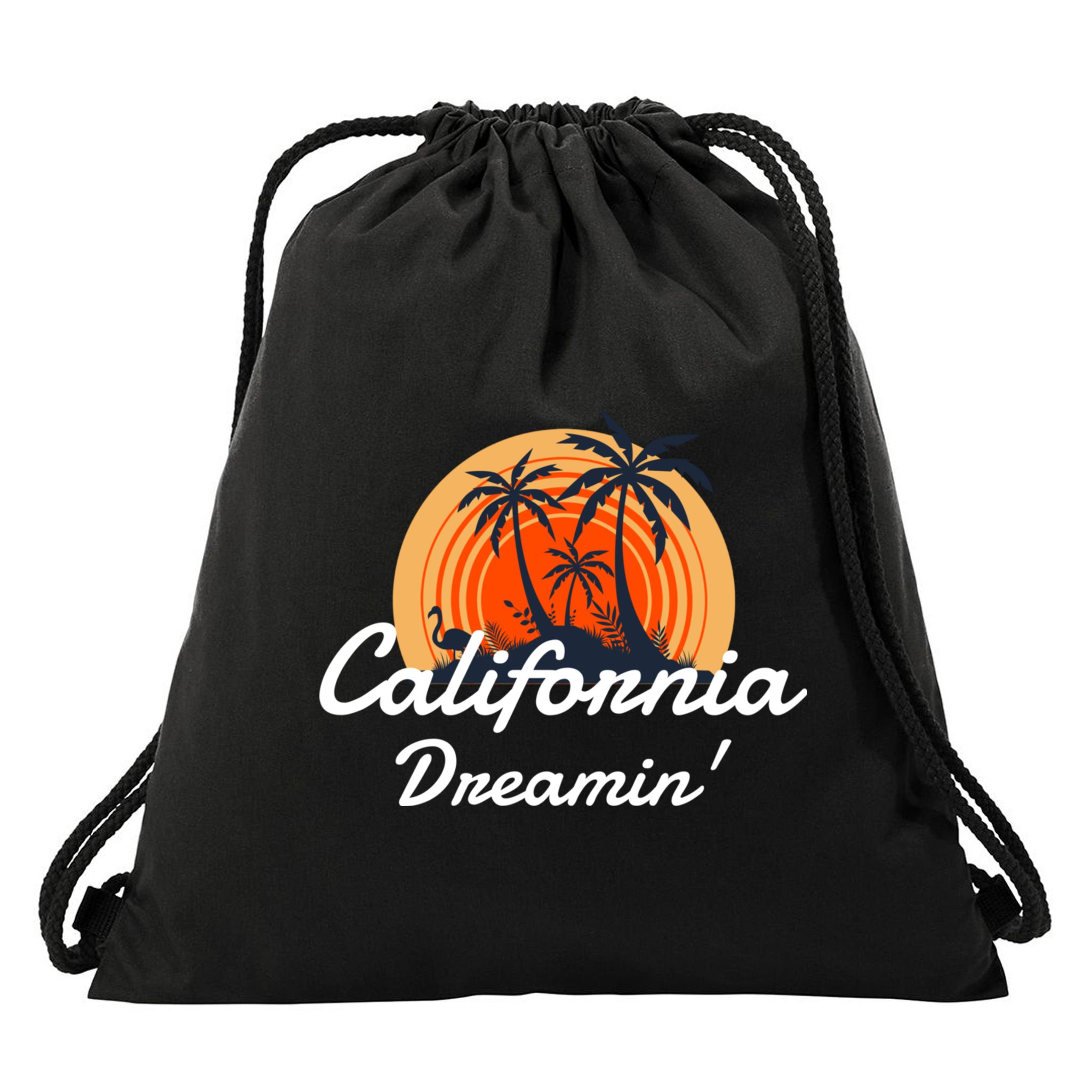 California Dreamin' Sunset Venice Beach Summer Surf La Gift Drawstring Bag