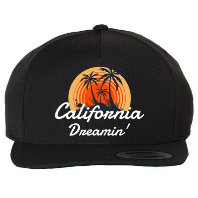 California Dreamin' Sunset Venice Beach Summer Surf La Gift Wool Snapback Cap
