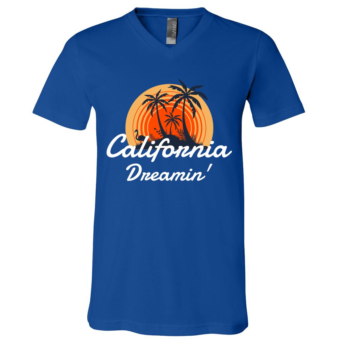 California Dreamin' Sunset Venice Beach Summer Surf La Gift V-Neck T-Shirt