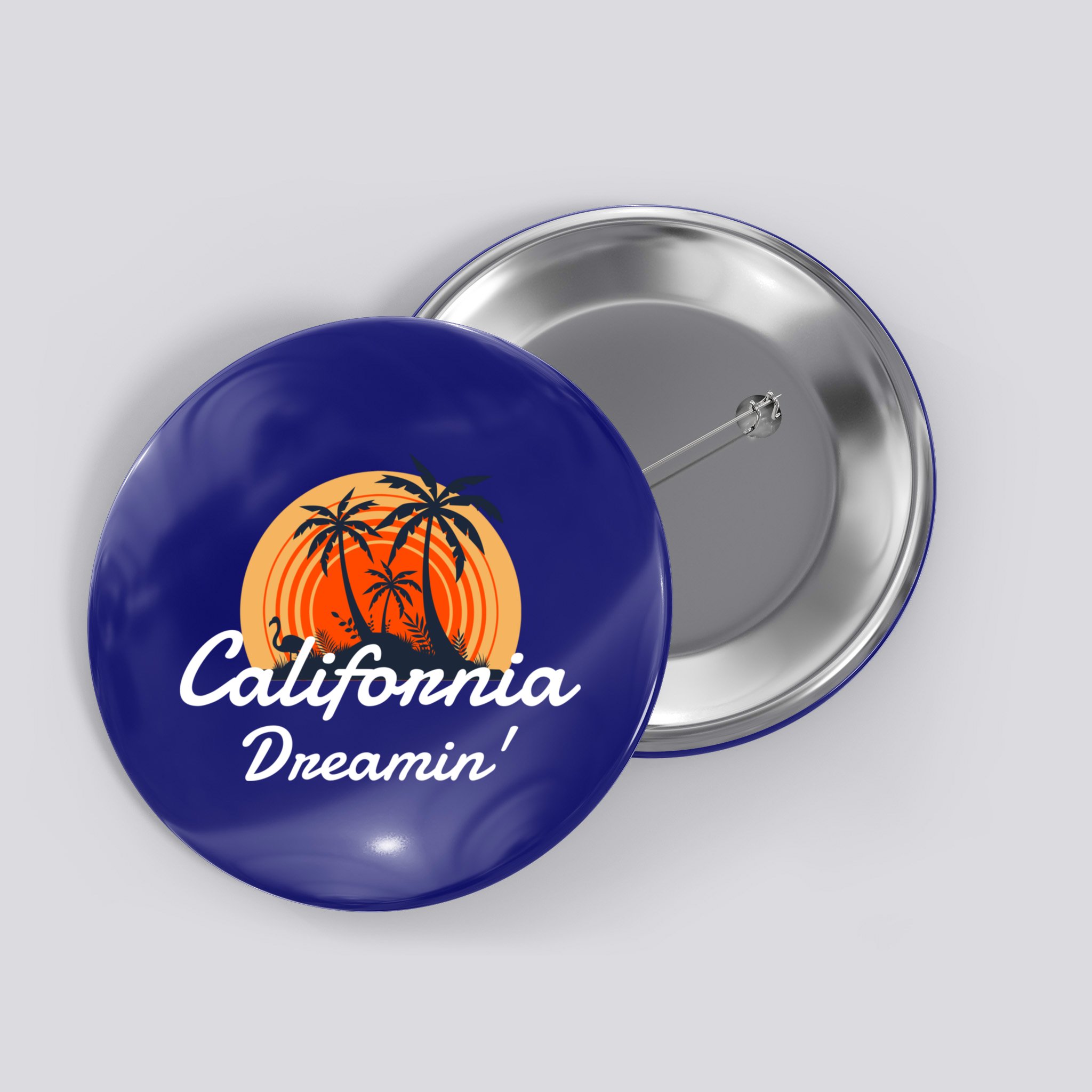 California Dreamin' Sunset Venice Beach Summer Surf La Gift Button