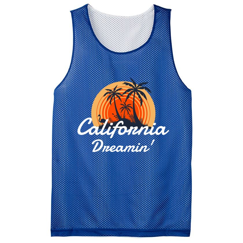 California Dreamin' Sunset Venice Beach Summer Surf La Gift Mesh Reversible Basketball Jersey Tank