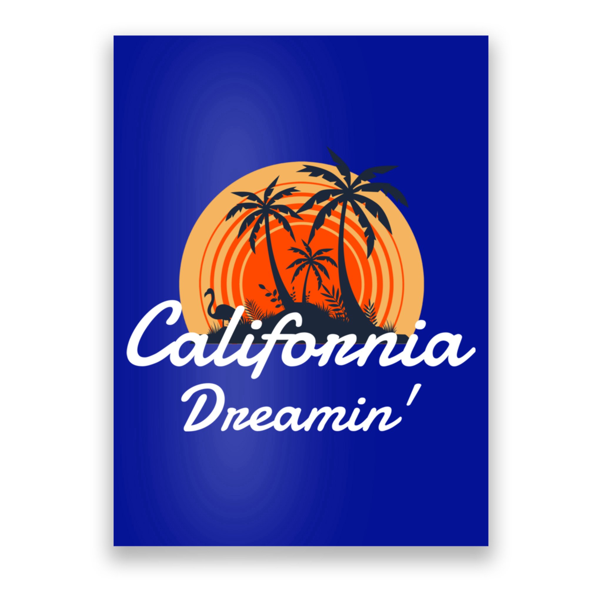 California Dreamin' Sunset Venice Beach Summer Surf La Gift Poster