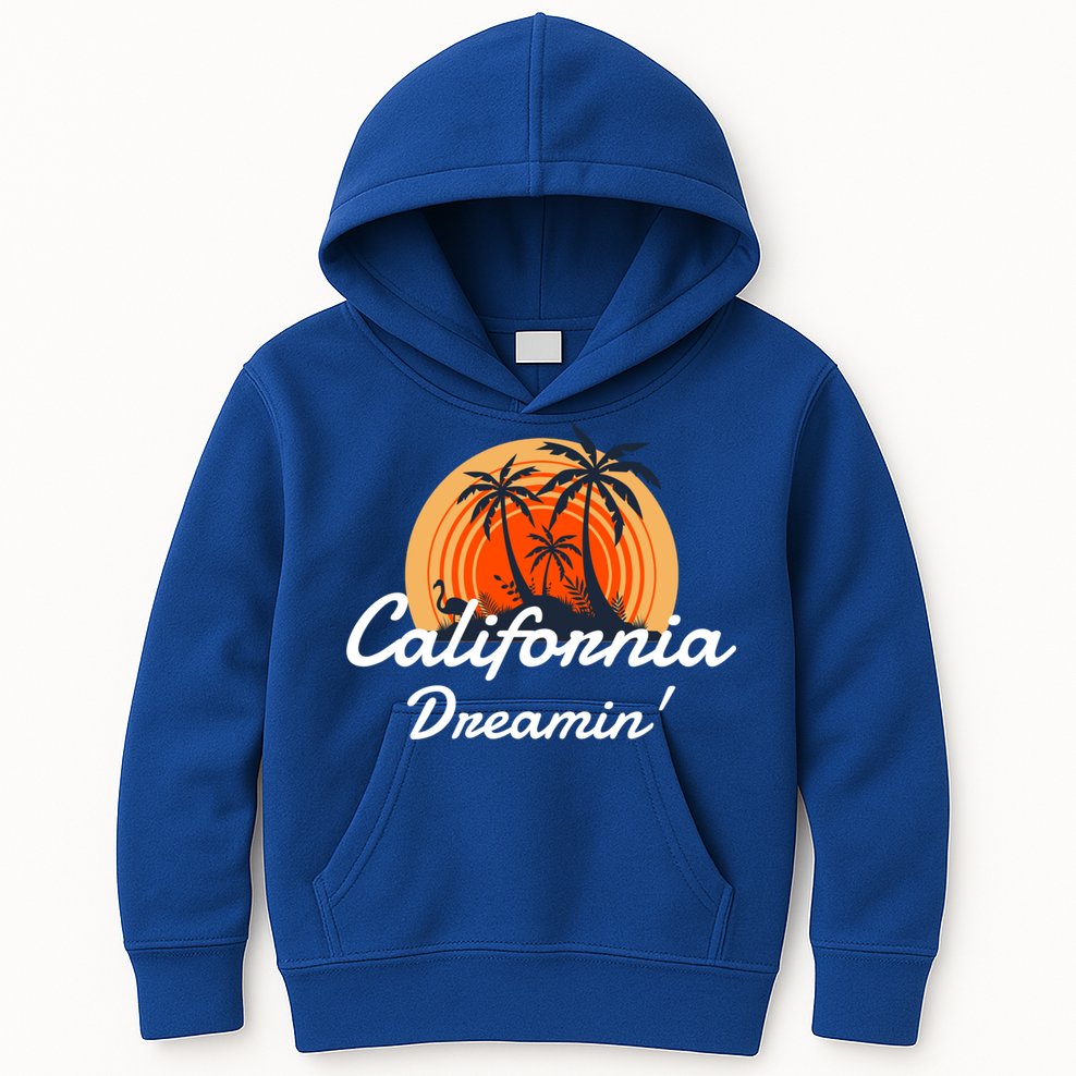 California Dreamin' Sunset Venice Beach Summer Surf La Gift Kids Hoodie
