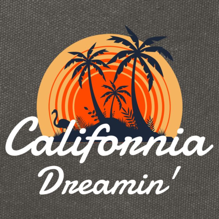 California Dreamin' Sunset Venice Beach Summer Surf La Gift Cotton Canvas Backpack