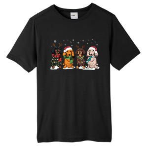 Cute Dachshund Santa Christmas Light Dog Lover Dachshund Mom Meaningful Gift Tall Fusion ChromaSoft Performance T-Shirt