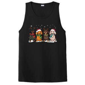 Cute Dachshund Santa Christmas Light Dog Lover Dachshund Mom Meaningful Gift PosiCharge Competitor Tank