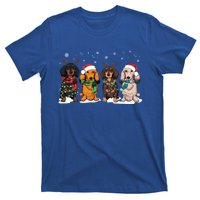 Cute Dachshund Santa Christmas Light Dog Lover Dachshund Mom Meaningful Gift T-Shirt