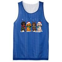 Cute Dachshund Santa Christmas Light Dog Lover Dachshund Mom Meaningful Gift Mesh Reversible Basketball Jersey Tank