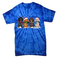 Cute Dachshund Santa Christmas Light Dog Lover Dachshund Mom Meaningful Gift Tie-Dye T-Shirt