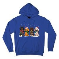 Cute Dachshund Santa Christmas Light Dog Lover Dachshund Mom Meaningful Gift Tall Hoodie