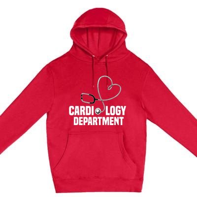 Cardiology Department Stethoscope Heart Surgeons Surgery Premium Pullover Hoodie