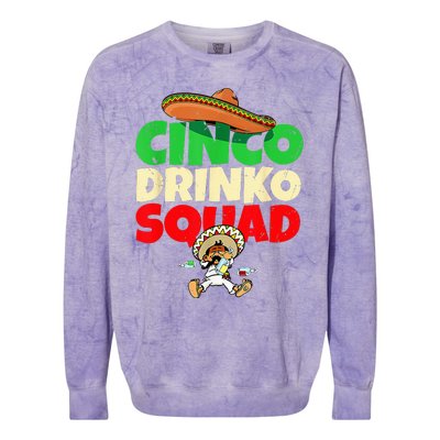 Cinco Drinko Squad Drinking Party Fiesta Funny Cinco De Mayo Colorblast Crewneck Sweatshirt