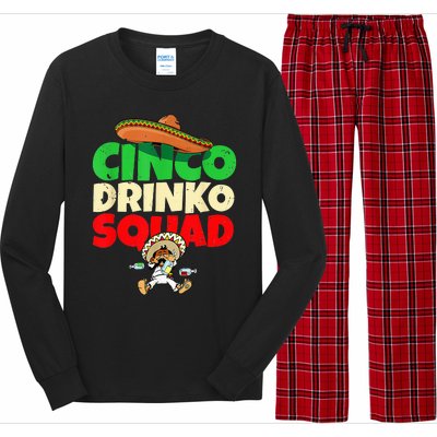 Cinco Drinko Squad Drinking Party Fiesta Funny Cinco De Mayo Long Sleeve Pajama Set