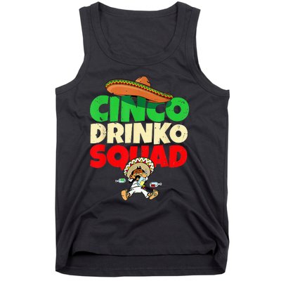 Cinco Drinko Squad Drinking Party Fiesta Funny Cinco De Mayo Tank Top