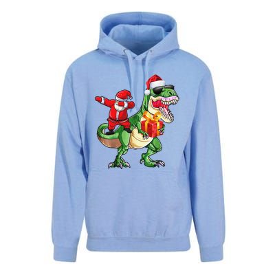 Christmas Dabbing Santa Claus Riding Dinosaur For Unisex Surf Hoodie