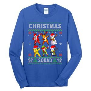 Christmas Dab Santa Friends Matching Family Christmas Squad Gift Tall Long Sleeve T-Shirt