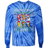 Christmas Dab Santa Friends Matching Family Christmas Squad Gift Tie-Dye Long Sleeve Shirt