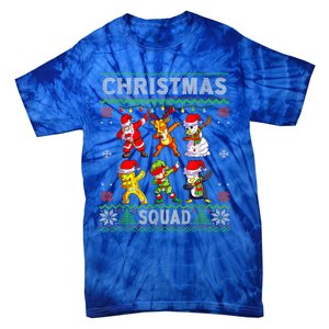 Christmas Dab Santa Friends Matching Family Christmas Squad Gift Tie-Dye T-Shirt