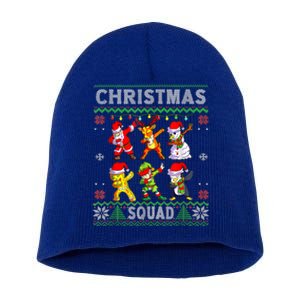 Christmas Dab Santa Friends Matching Family Christmas Squad Gift Short Acrylic Beanie