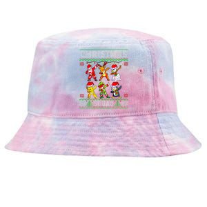 Christmas Dab Santa Friends Matching Family Christmas Squad Gift Tie-Dyed Bucket Hat