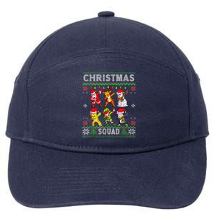 Christmas Dab Santa Friends Matching Family Christmas Squad Gift 7-Panel Snapback Hat