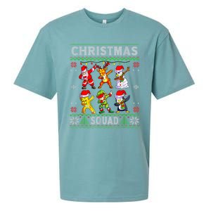 Christmas Dab Santa Friends Matching Family Christmas Squad Gift Sueded Cloud Jersey T-Shirt