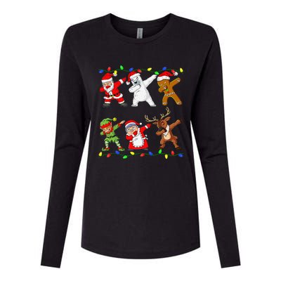 Christmas Dabbing Santa Elf And Friends Dab Xmas Womens Cotton Relaxed Long Sleeve T-Shirt