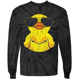 Cool Duckie Sunglasses Duckling Funny Ducky Rubber Duck Tie-Dye Long Sleeve Shirt