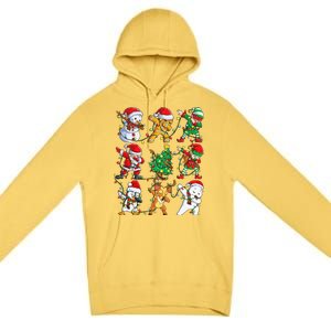 Christmas Dabbing Santa Elf Friends Funny Xmas Dab Premium Pullover Hoodie