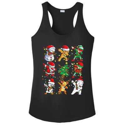 Christmas Dabbing Santa Elf Friends Funny Xmas Dab Ladies PosiCharge Competitor Racerback Tank