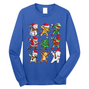 Christmas Dabbing Santa Elf Friends Funny Xmas Dab Long Sleeve Shirt