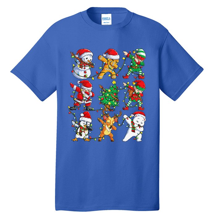 Christmas Dabbing Santa Elf Friends Funny Xmas Dab Tall T-Shirt