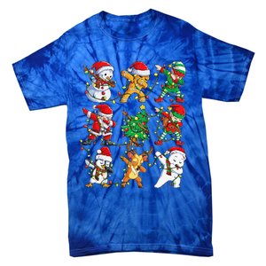 Christmas Dabbing Santa Elf Friends Funny Xmas Dab Tie-Dye T-Shirt