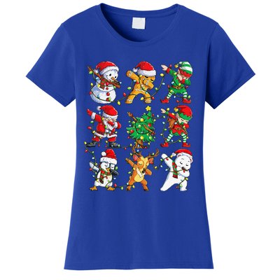 Christmas Dabbing Santa Elf Friends Funny Xmas Dab Women's T-Shirt