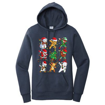 Christmas Dabbing Santa Elf Friends Funny Xmas Dab Women's Pullover Hoodie