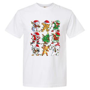 Christmas Dabbing Santa Elf Friends Funny Xmas Dab Garment-Dyed Heavyweight T-Shirt