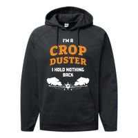 Crop Duster Sarcastic Adult Humor Funny Farting Joke Performance Fleece Hoodie