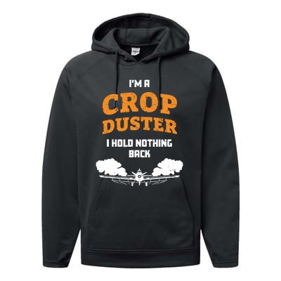 Crop Duster Sarcastic Adult Humor Funny Farting Joke Performance Fleece Hoodie