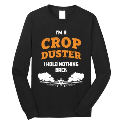 Crop Duster Sarcastic Adult Humor Funny Farting Joke Long Sleeve Shirt